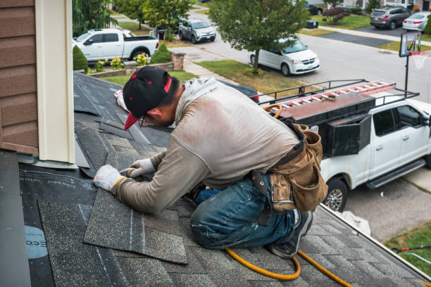 Professional Roofing technician working in Walnut, IL